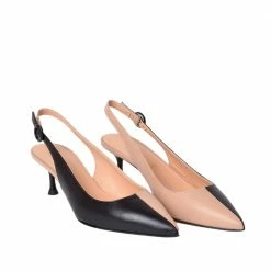 CHANTAL Capretto Two-Tone Sling Back Heeled Shoes