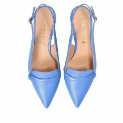 CHANTAL Chiffon Sling Back Shoes In Light Blue 17 CHANTAL Chiffon Sling Back Shoes In Light Blue