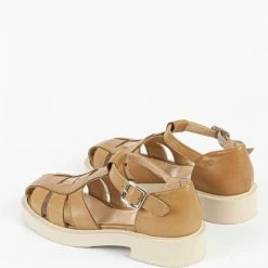 BUKELA Clara Camel Leather Sandals