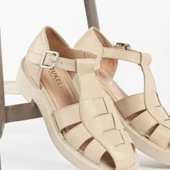 BUKELA Clara Latte Leather Sandals NEW IN 10 BUKELA Clara Latte Leather Sandals NEW IN