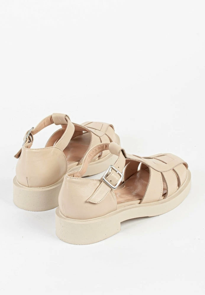 BUKELA Clara Latte Leather Sandals NEW IN 6 BUKELA Clara Latte Leather Sandals NEW IN