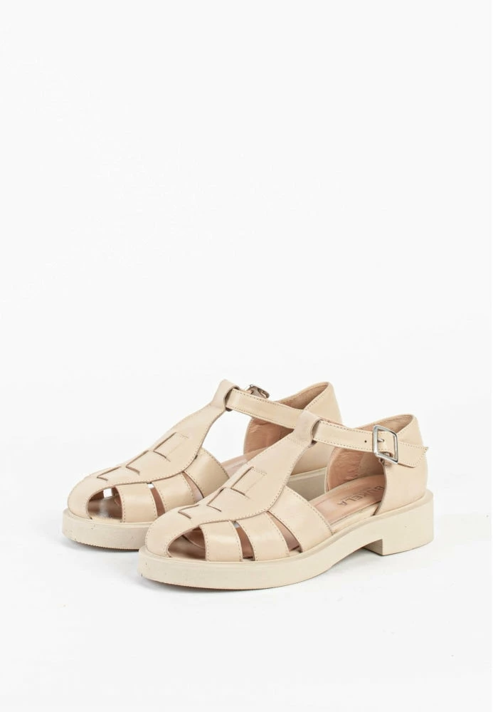 BUKELA Clara Latte Leather Sandals NEW IN 5 BUKELA Clara Latte Leather Sandals NEW IN