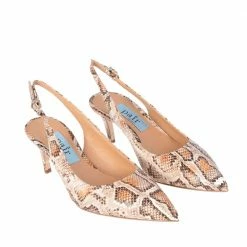 APAIR Classic Snake Sling Back Heeled Shoes