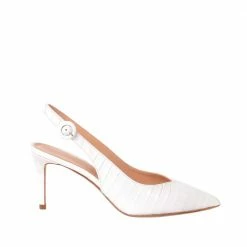 CHANTAL Cocco White Sling Back Pumps SHOES