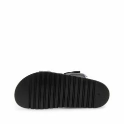 LÄST Corine Black Leather Puffy Sandals SHOES 13 LÄST Corine Black Leather Puffy Sandals SHOES