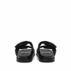 LÄST Corine Black Leather Puffy Sandals SHOES 11 LÄST Corine Black Leather Puffy Sandals SHOES