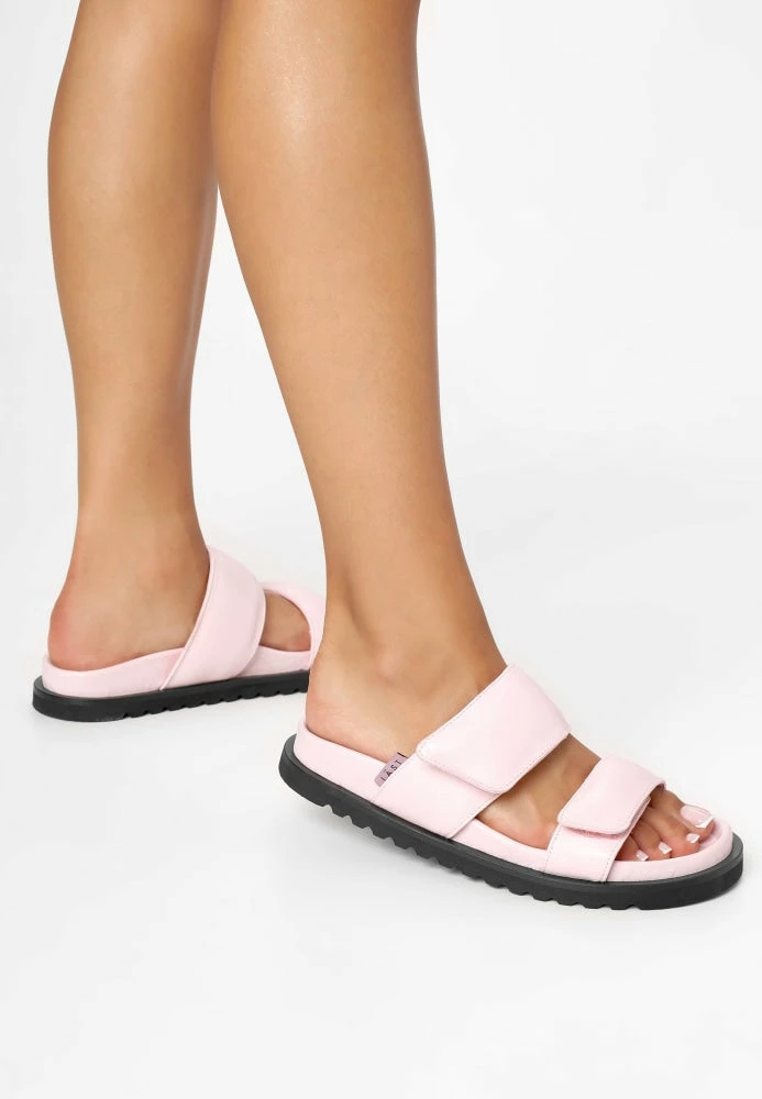 LÄST SHOES Corine Pink Leather Puffy Sandals 7 LÄST SHOES Corine Pink Leather Puffy Sandals