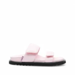 LÄST SHOES Corine Pink Leather Puffy Sandals