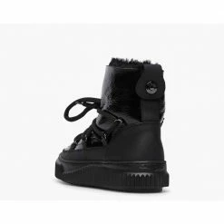 VOILE BLANCHE Cortina Black Sheepskin Moon Boots