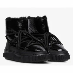 VOILE BLANCHE Cortina Black Sheepskin Moon Boots