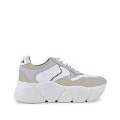VOILE BLANCHE SHOES Creep Suede White Chunky Sneakers