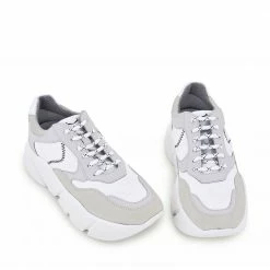 VOILE BLANCHE SHOES Creep Suede White Chunky Sneakers