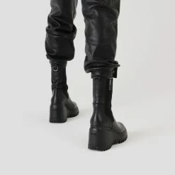 BRONX Curvy Chelsea Black Boots SHOES