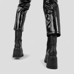 BRONX Curvy Chelsea Black Boots SHOES