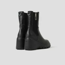 BRONX Curvy Chelsea Black Boots SHOES