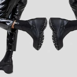 BRONX Curvy Chelsea Black Boots SHOES