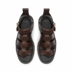 LÄST NEW IN Daphny Brown Leather Chunky Sandals