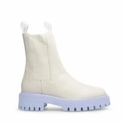 LÄST Daze Off White Leather Chelsea Boots NEW IN