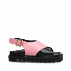 LÄST NEW IN Diana Black Pink Leather Chunky Sandals