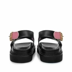 LÄST NEW IN Diana Black Pink Leather Chunky Sandals