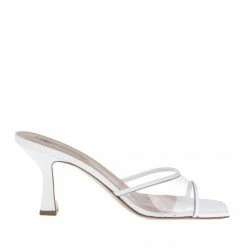 FABIO RUSCONI Diba Patent White Vinyl Mules
