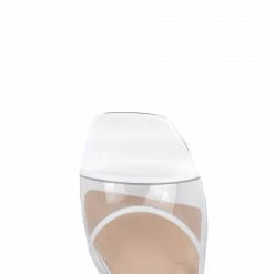 FABIO RUSCONI Diba Patent White Vinyl Mules