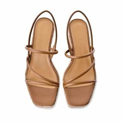FABIO RUSCONI SHOES Effe Cognac Cork Platform Sandals