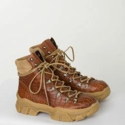 BLUEONBLUE SHOES Eliosa Crocco Brown