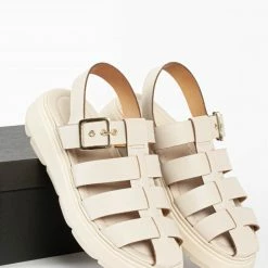 BUKELA Elisa Beige Leather Chunky Sandals 8 BUKELA Elisa Beige Leather Chunky Sandals