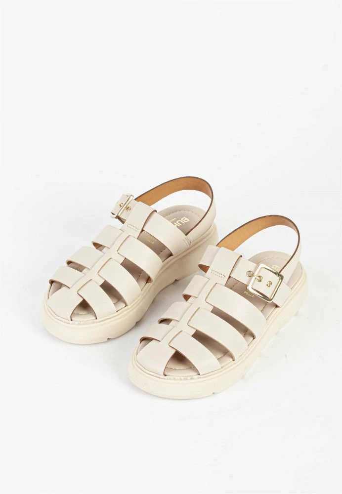 BUKELA Elisa Beige Leather Chunky Sandals 4 BUKELA Elisa Beige Leather Chunky Sandals