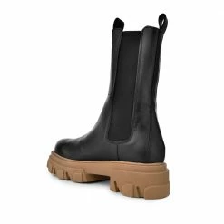 BUKELA SHOES Ella Black Brown Leather Combat Boots