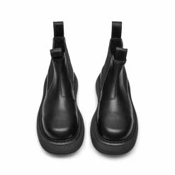 LÄST Ella Black Leather Chelsea Boots