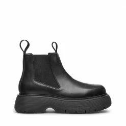 LÄST Ella Black Leather Chelsea Boots