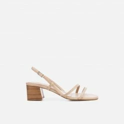 FLATTERED Elsa Leather Sand Heeled Sandals
