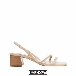 FLATTERED Elsa Leather Sand Heeled Sandals