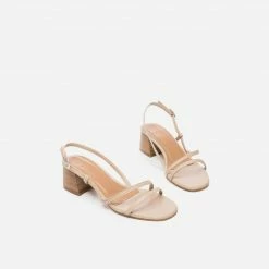 FLATTERED Elsa Leather Sand Heeled Sandals