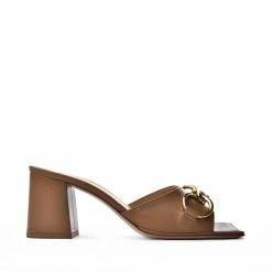 FABIO RUSCONI Elsa Tan Leather Sandals