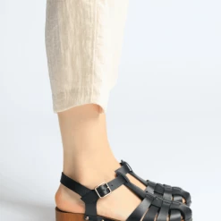 BUKELA Emmi Black Leather Clogs NEW IN