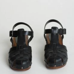 BUKELA Emmi Black Leather Clogs NEW IN