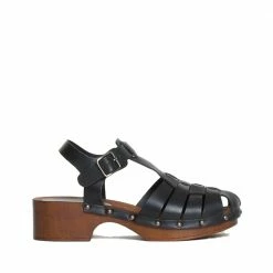 BUKELA Emmi Black Leather Clogs NEW IN