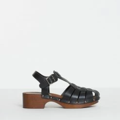 BUKELA Emmi Black Leather Clogs NEW IN