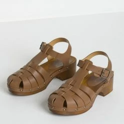 BUKELA Emmi Brown Leather Clogs
