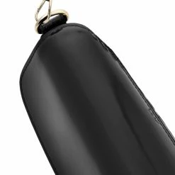 AKAADA NEW IN Ena Black Semi Patent Leather Shoulder Bag