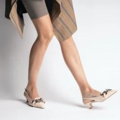 AKAADA Erity Coco Naplak Slingback Pumps SHOES