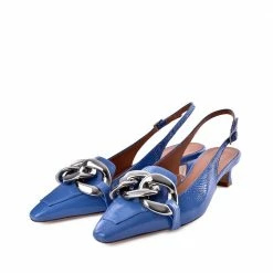 AKAADA Erity Light Blue Naplak Slingback Pumps SHOES