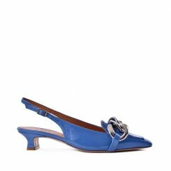 AKAADA Erity Light Blue Naplak Slingback Pumps SHOES