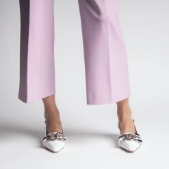 AKAADA Erity White Naplak Slingback Pumps SHOES