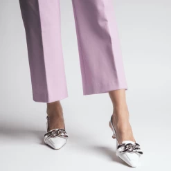 AKAADA Erity White Naplak Slingback Pumps SHOES