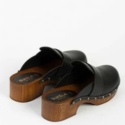 BUKELA Ester Black Studded Leather Clogs NEW IN