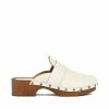 BUKELA Ester Milk Studded Leather Clogs